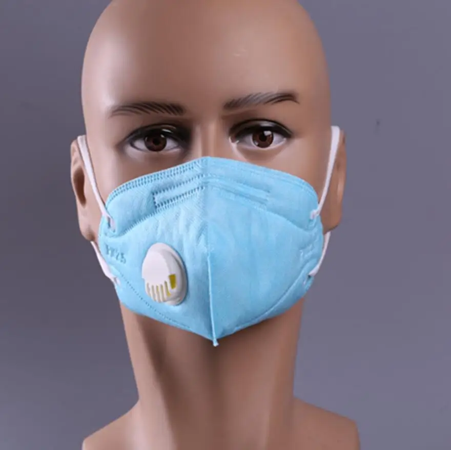 Через DHL 2000 шт складывающаяся плоская Пылезащитная маска с клапанами для работы