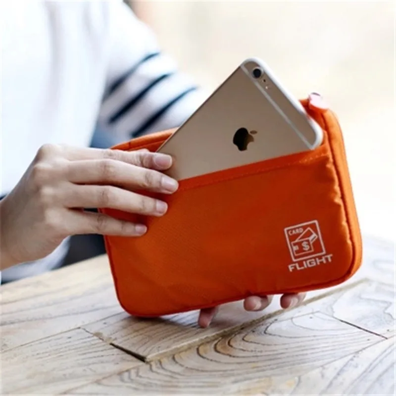 Большой женский и мужской кошелек на молнии для путешествий чехол паспорта