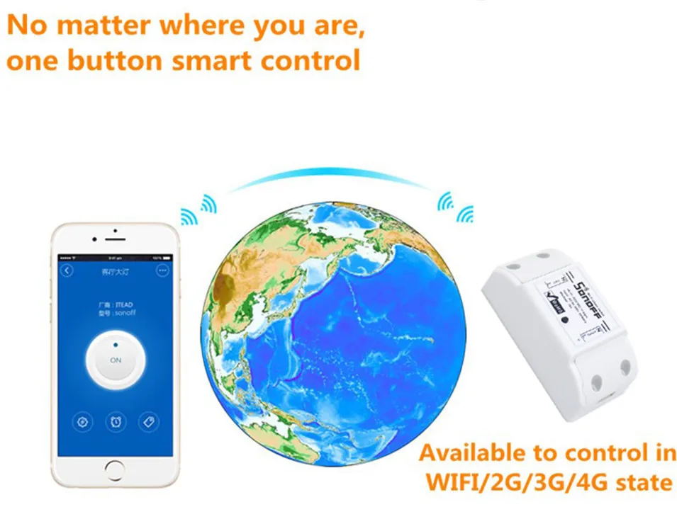5 шт. Itead Sonoff умный Wifi переключатель DIY умный беспроводной пульт дистанционного управления Wifi светильник переключатель умный дом контроллер работа с Alexa