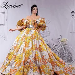 Picture color Средний Восток женские вечерние платья кутюр с открытыми плечами длинное платье выпускного вечера мусульманский, Арабский Вечерние платья Robe De Soiree - Color: Picture color