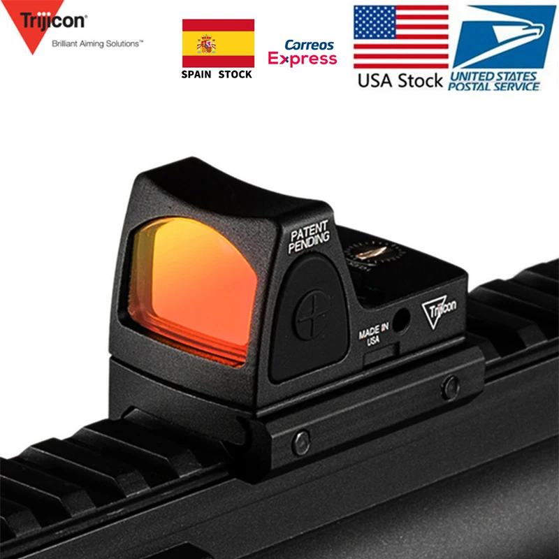 США сток Trijicon мини RMR Красный точка зрения коллиматор Глок винтовка рефлекторный прицел для страйкбола охотничий пистолет