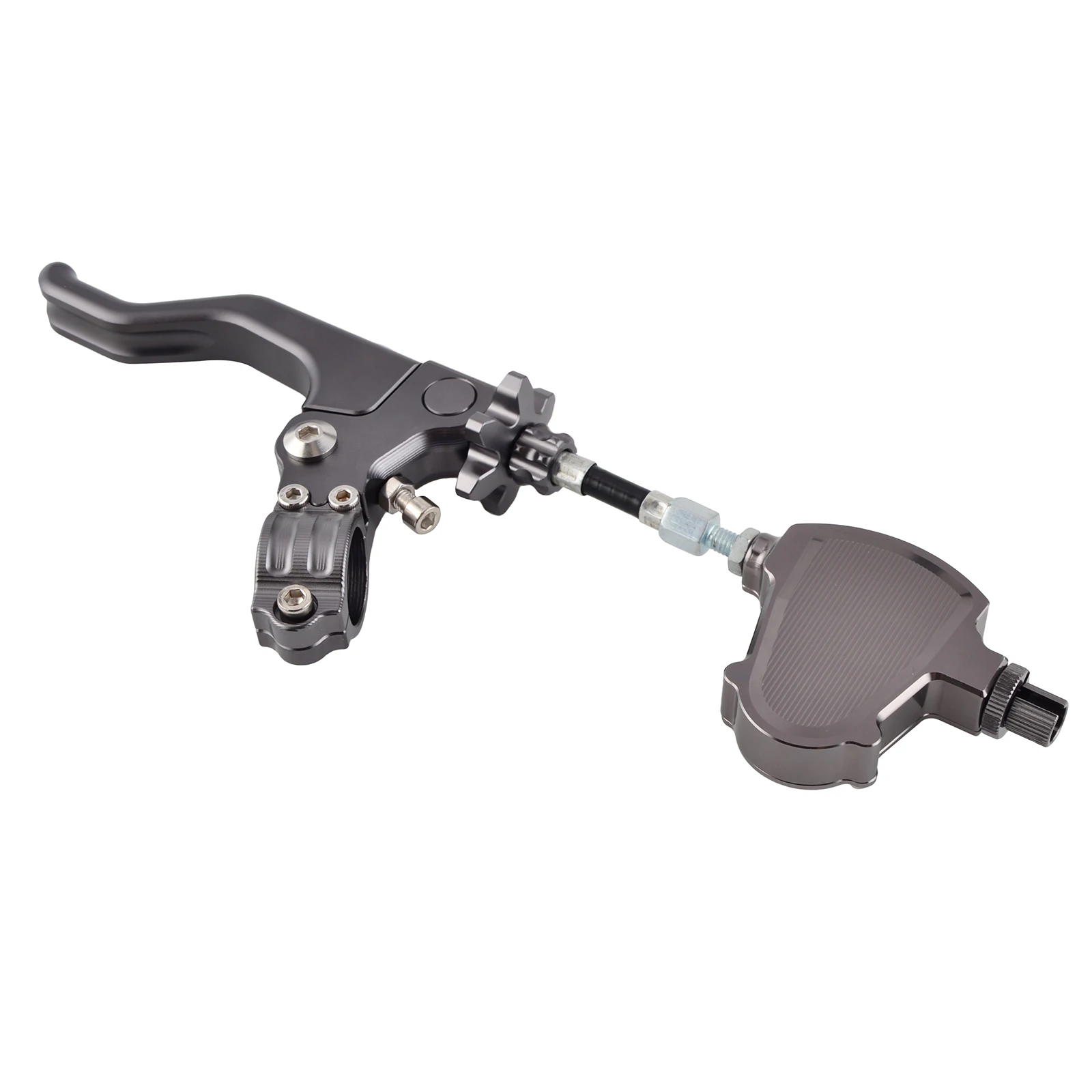 Set Titanium Короткие трюк рычаг сцепления легкого выжима кабельного Системы для Kawasaki Z650 Z750 Z900 Z800 Z1000 ZX6R ZX10R KX125 KX250 KX250F KX450F KLX - Цвет: Set Titanium