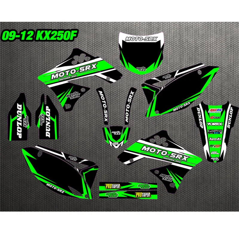 Персонализированная графическая наклейка для Кавасаки KX250F KXF250 2009 2010 2011