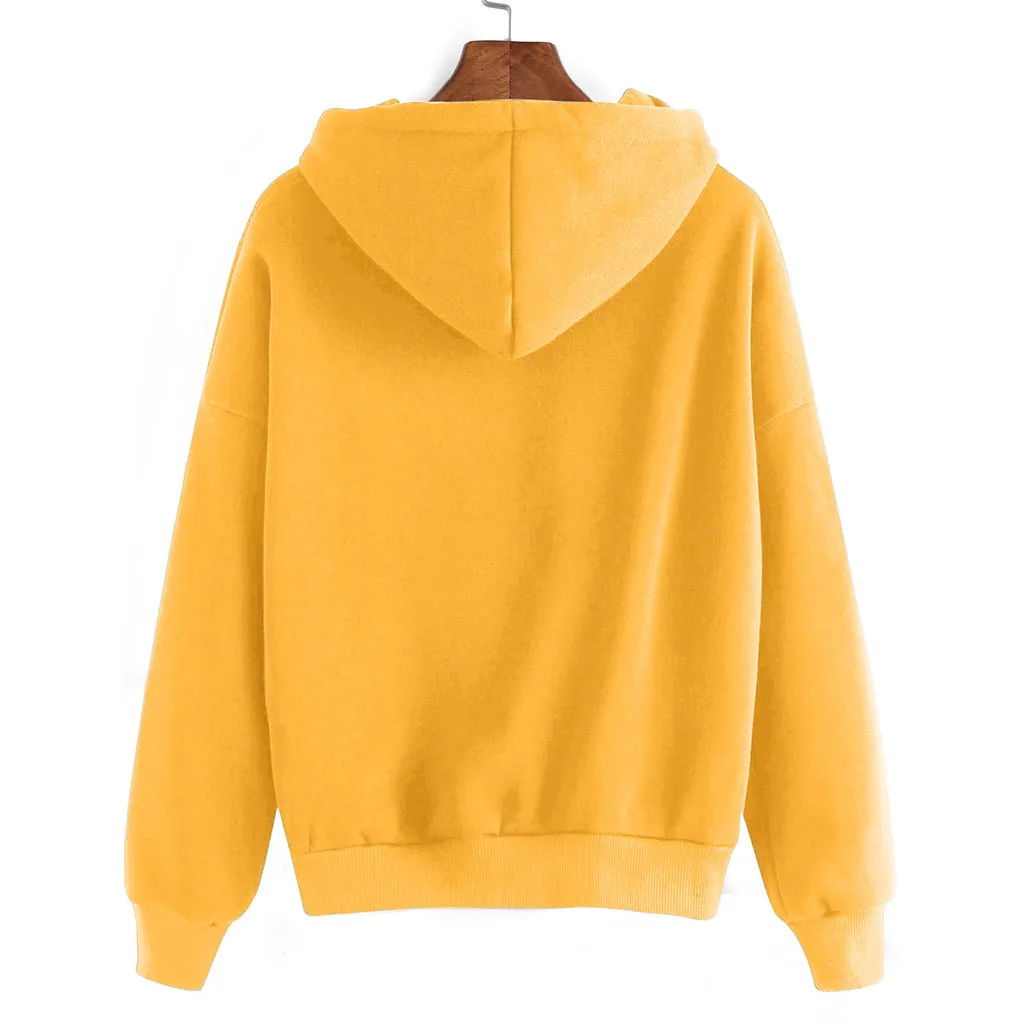 

Autumn NEW Sweatshirt Women Casual Solid Letter Pattern Long Sleeve Hooded HOT Selling Pullover Sweatshirt Freeship