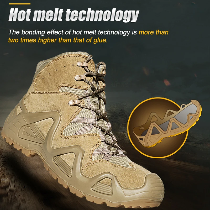 CQB Outdoor Sports Tactical Mountain Climbing Boot Men Wear resisting Shoes Non slip Large Size Trekking for Hiking|Походная обувь| |