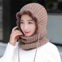 woman skullies beanies riding windproof mask ear protect balaclava winter hats for women thick warm knitted cap female male