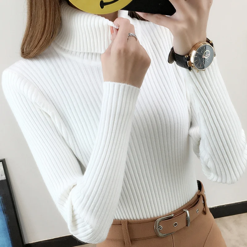 The wind in autumn and winter women's Harajuku turtleneck sweater set new head short sleeved shirt Korean thickening | Женская