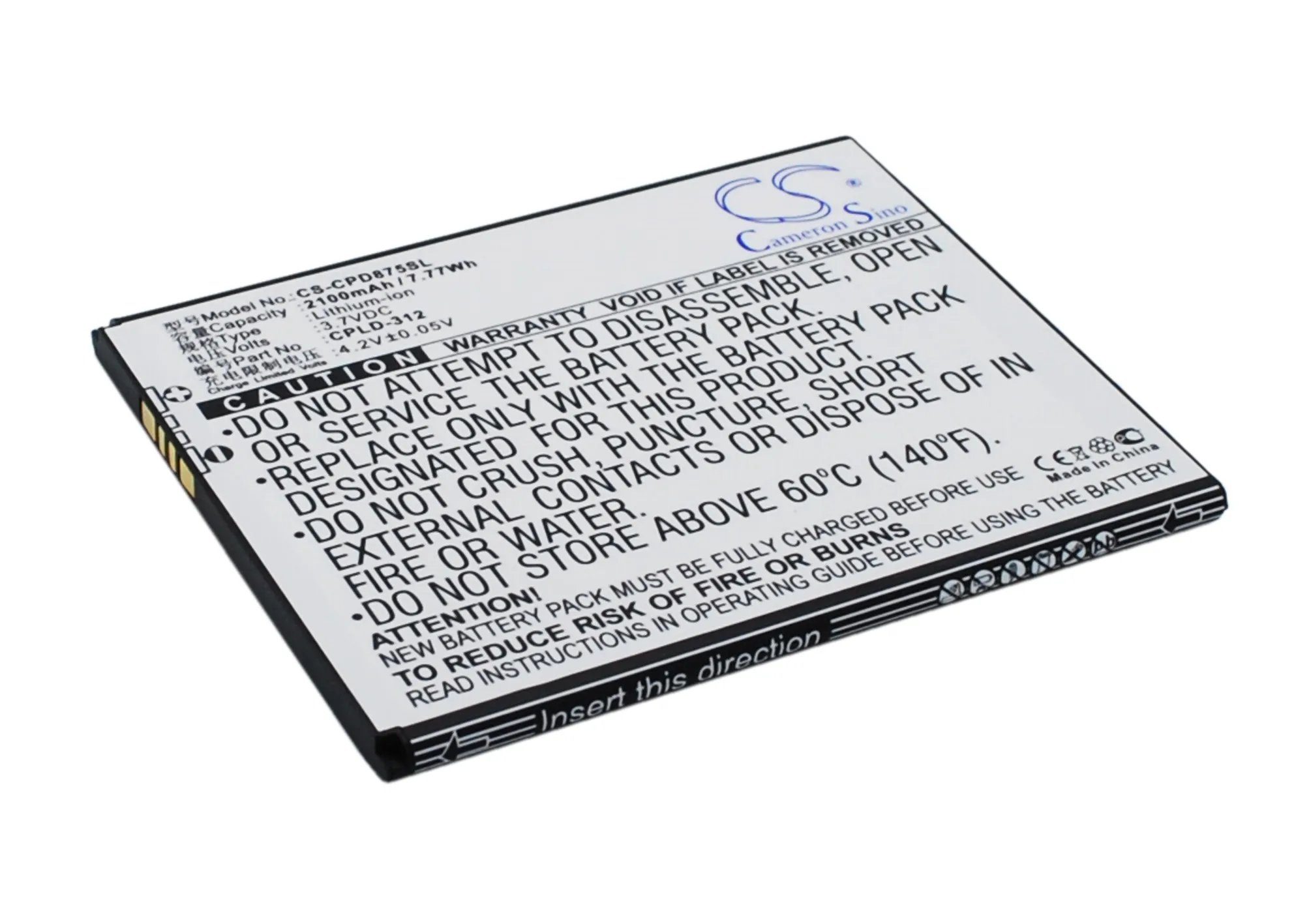 CPLD 312 батареи Cameron Sino 2100mAh Для Coolpad 5891Q 5910 5950 5951 7296 7298Q 7320 8675 8730L 8750 F2 для Micromax