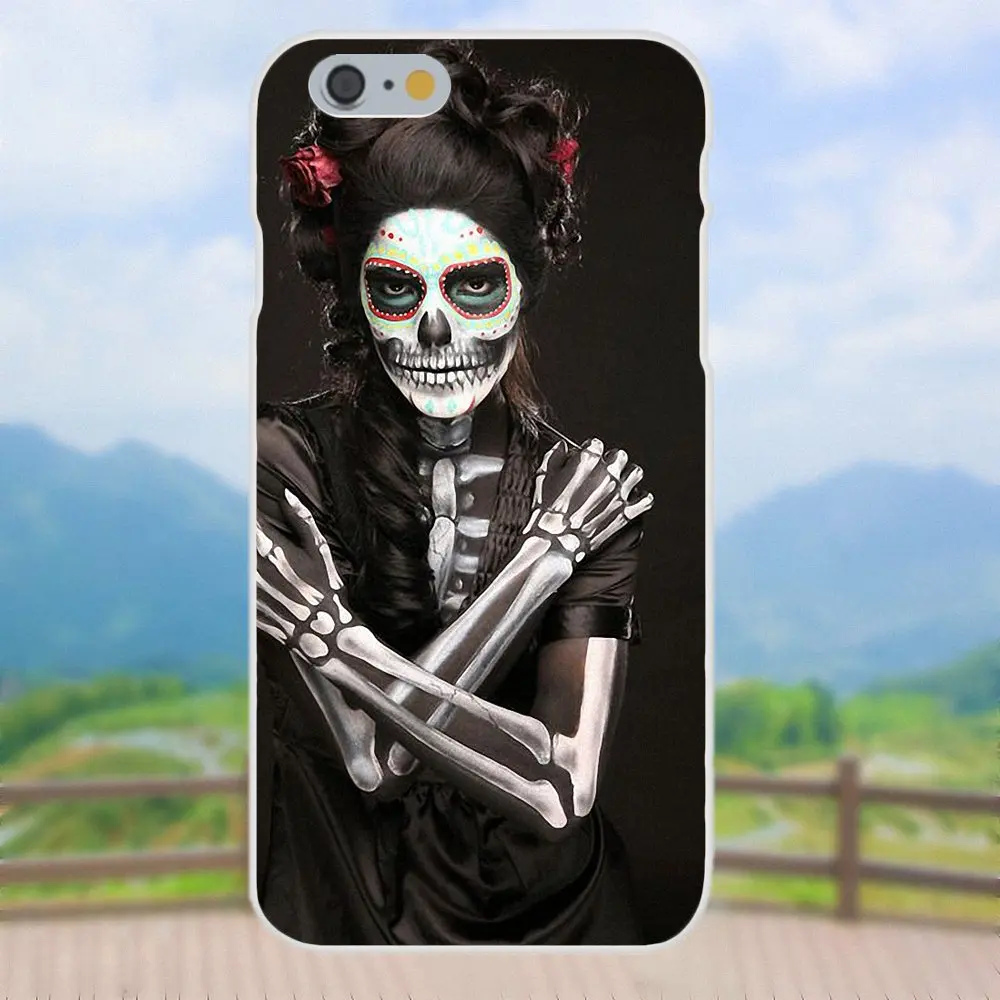 Сахарный череп Девушка Dia De Los Muertos для Galaxy A3 A5 A7 On5 On7 2015 2016 2017 Grand Alpha G850 Core2 премьер S2