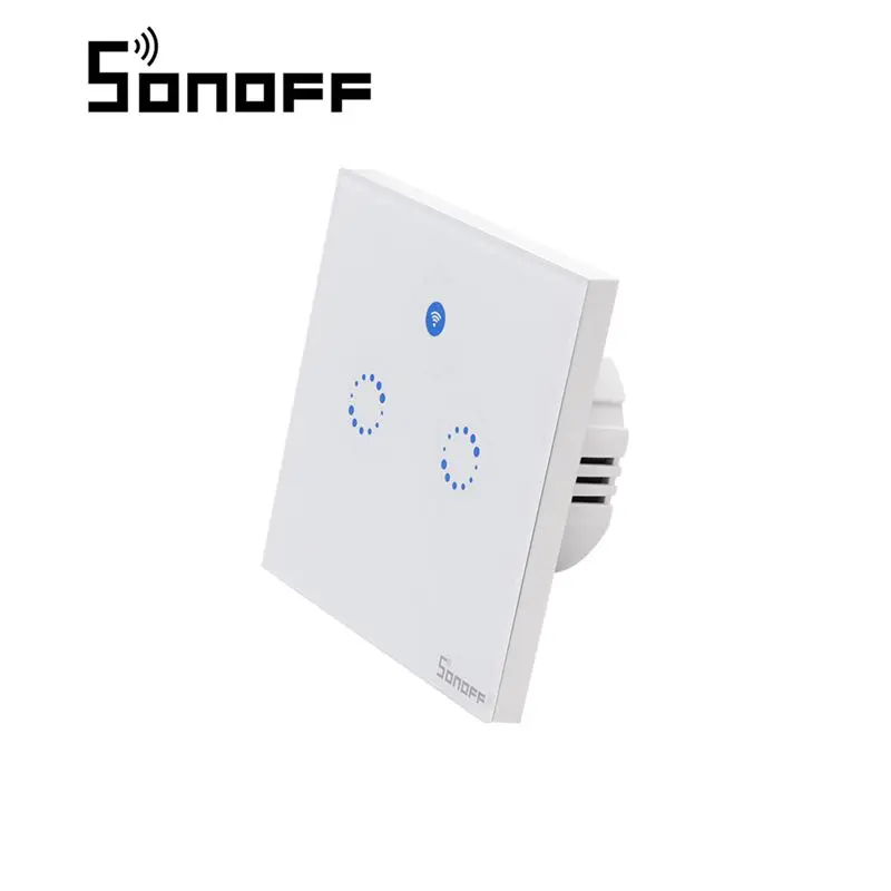 2018! Sonoff T1 ЕС AC90V 250V 600 Вт Смарт Wi Fi стену сенсорный выключатель света 1 2 Gang App