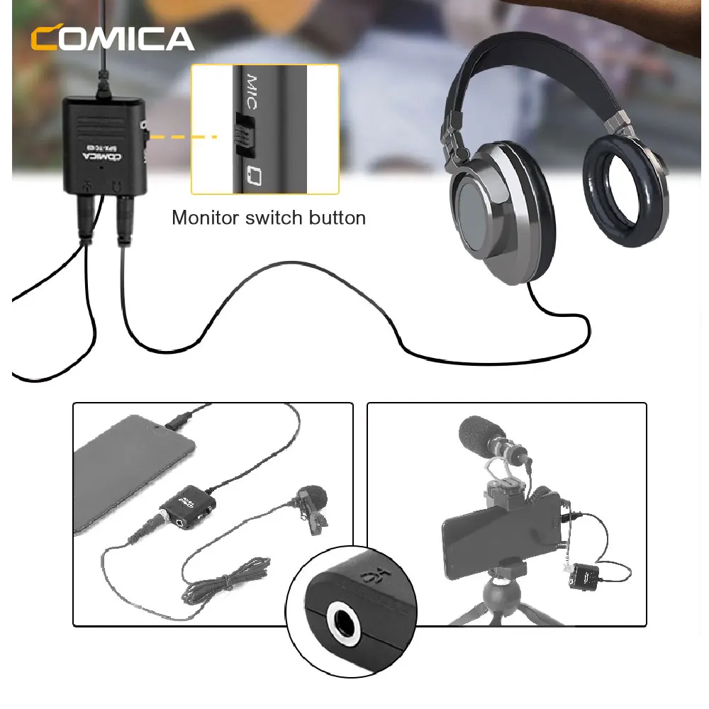 Comica SPX TC Многофункциональный 3 5 мм TRS & TRRS к USB TYPE C адаптер аудиокабеля для