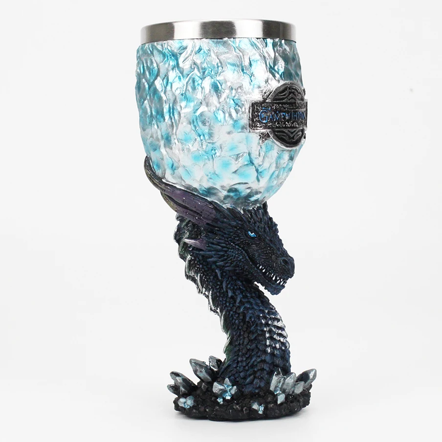 Игра трон бокал для вина Viserion белый ходунки Прохладный Дракон Кубок День матери и отца Хэллоуин получил вентилятор подарок