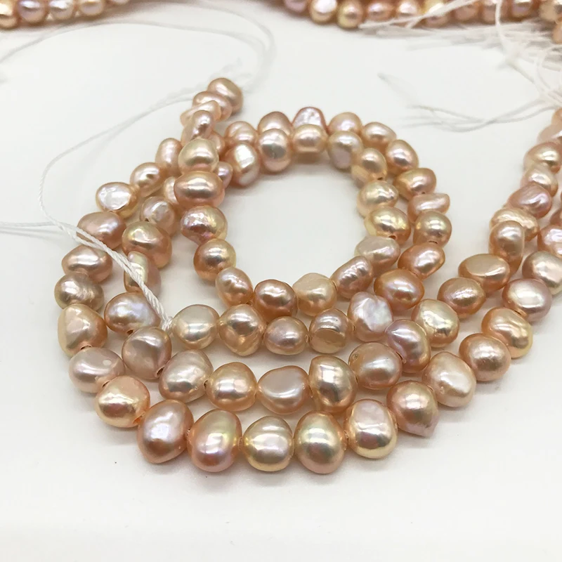 Бусина из пресноводного жемчуга неправильной формы 8 9 мм 34 см P029|pink pearl beads|pearl