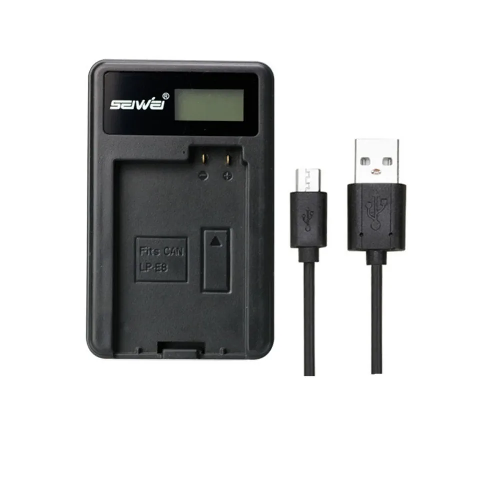 1 pcs 1500 mAh LP-E8 LPE8 LP E8 Battery With LCD Single Charger for Canon EOS 550D 600D 650D 700D X4 X5 X6i X7i T2i T3i | Электроника