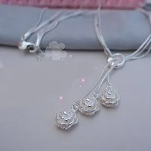 OMH ОПТОВОЙ трехпроводной Розы высокого качества серебряные ювелирные изделия