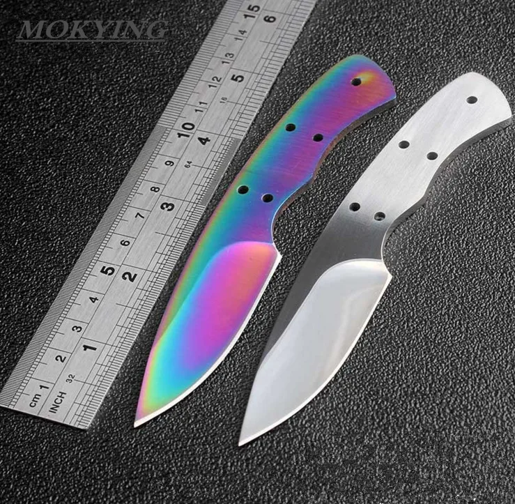 MOKYING DIY нож с фиксированным лезвием заготовки 440c из нержавеющей стали лезвия EDC