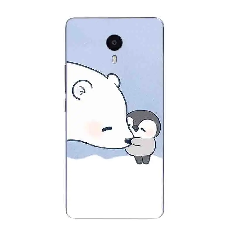 Для Meizu M1 M2 M3 M5 Note чехол для телефона Meilan Pro MAX мягкий TPU медведи и Пингвины |