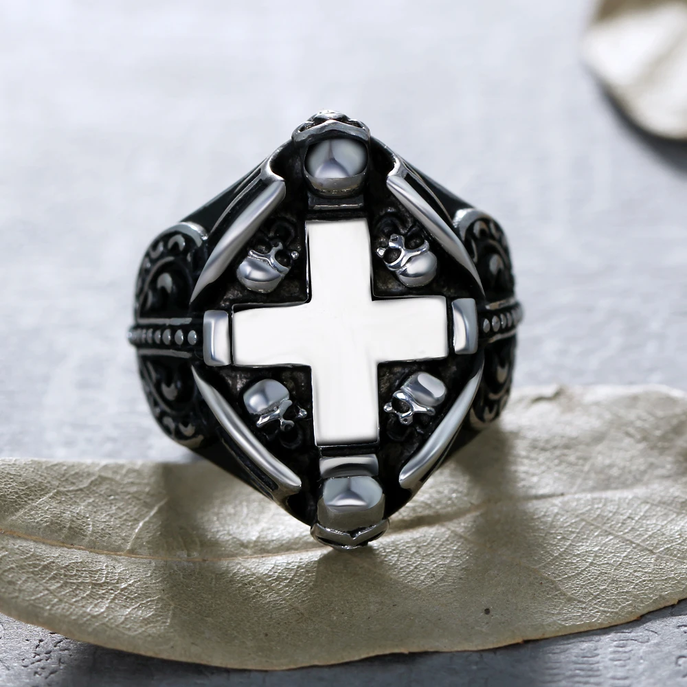 Последние тенденции рок Стиль Bague для Для мужчин панк крест мужской изделия