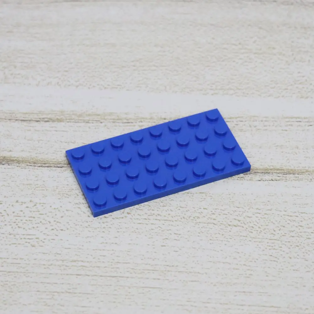 Dark Blue 10 шт. пластина 4x8 DIY обучающий строительный Блоки Кирпичи совместимый с лего плиты 3035 опорная плита собирает мелкие частицы - Цвет: Dark Blue