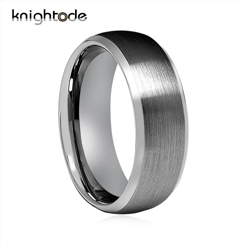 Dome tungsten карбидные кольца для мужчин и женщин простой классический матовый