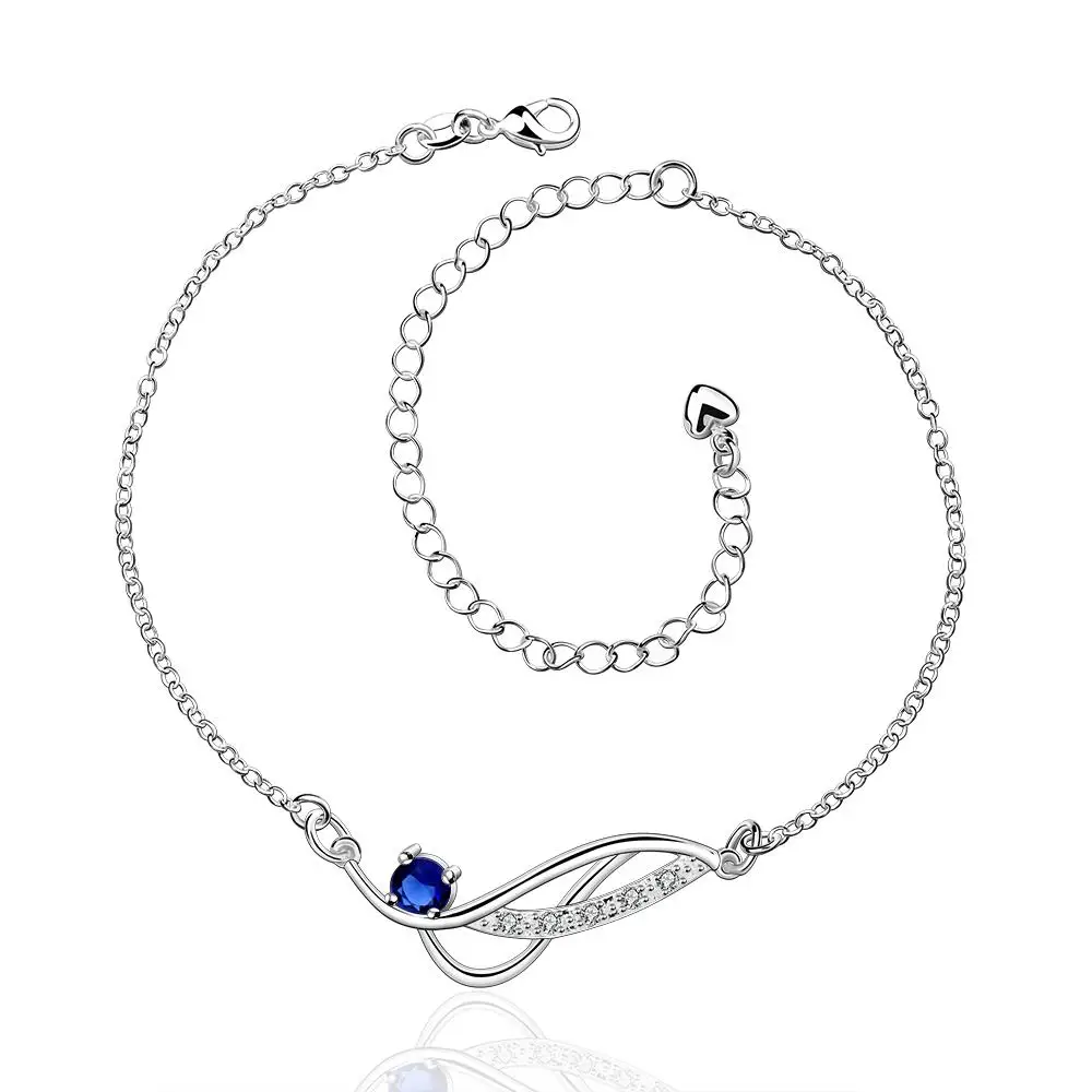 Женский браслет серебристого цвета богемные браслеты с цирконием цепочка для