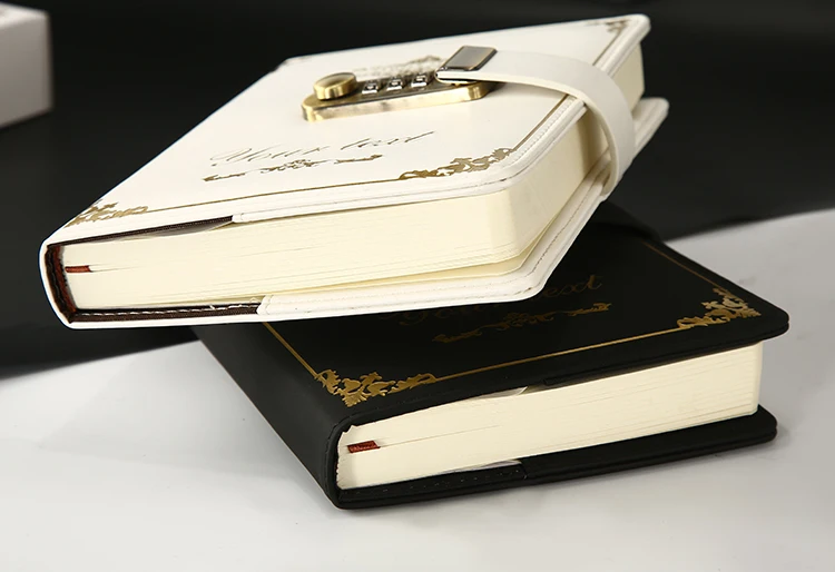 RuiZe B6 кожаная записная книжка,, пароль, молочная записная книжка с замком, плотная бумага, планировщик, канцелярские принадлежности
