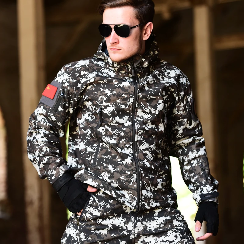 Тактическая куртка TAD Softshell для активного отдыха камуфляжная одежда охоты
