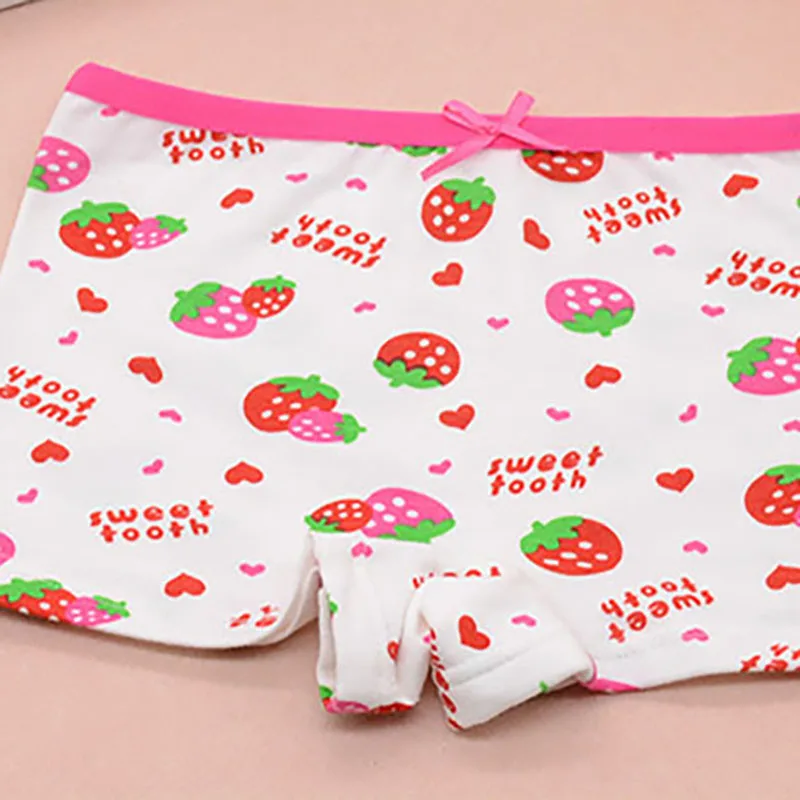 4 шт./партия хлопковые трусы нижнее белье для маленьких девочек с рисунком