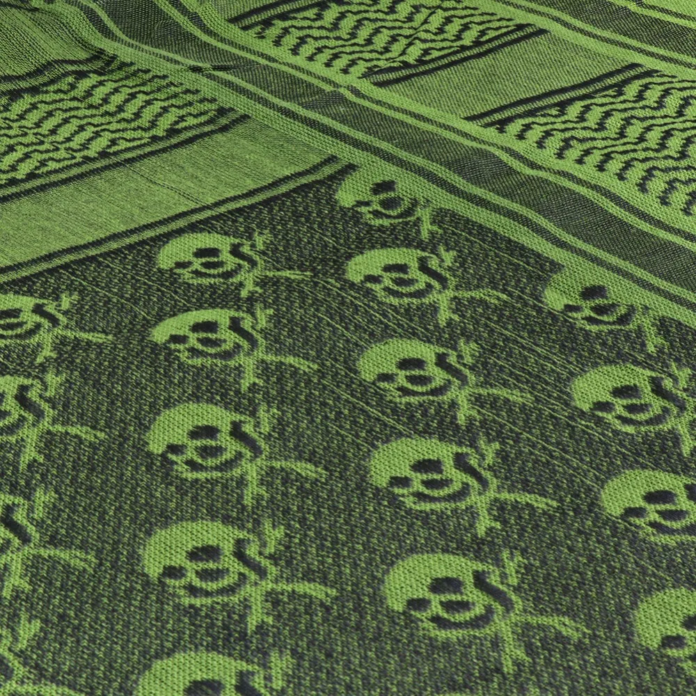 PSKOOK хлопок военный шемаг тактический шарф для пустыни wrap Arab Tessel шаль Keffiyeh Череп узор 110*110