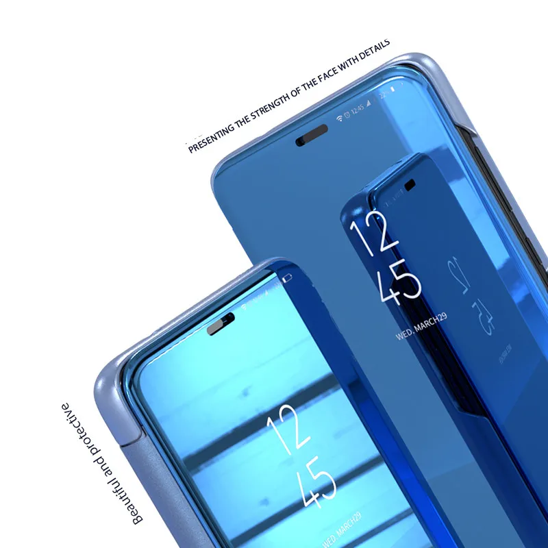 Для Huawei Honor 8X Smart флип-чехол с зеркалом для P9 P10 MATE 20 PRO Кожаный чехол-подставка Mate