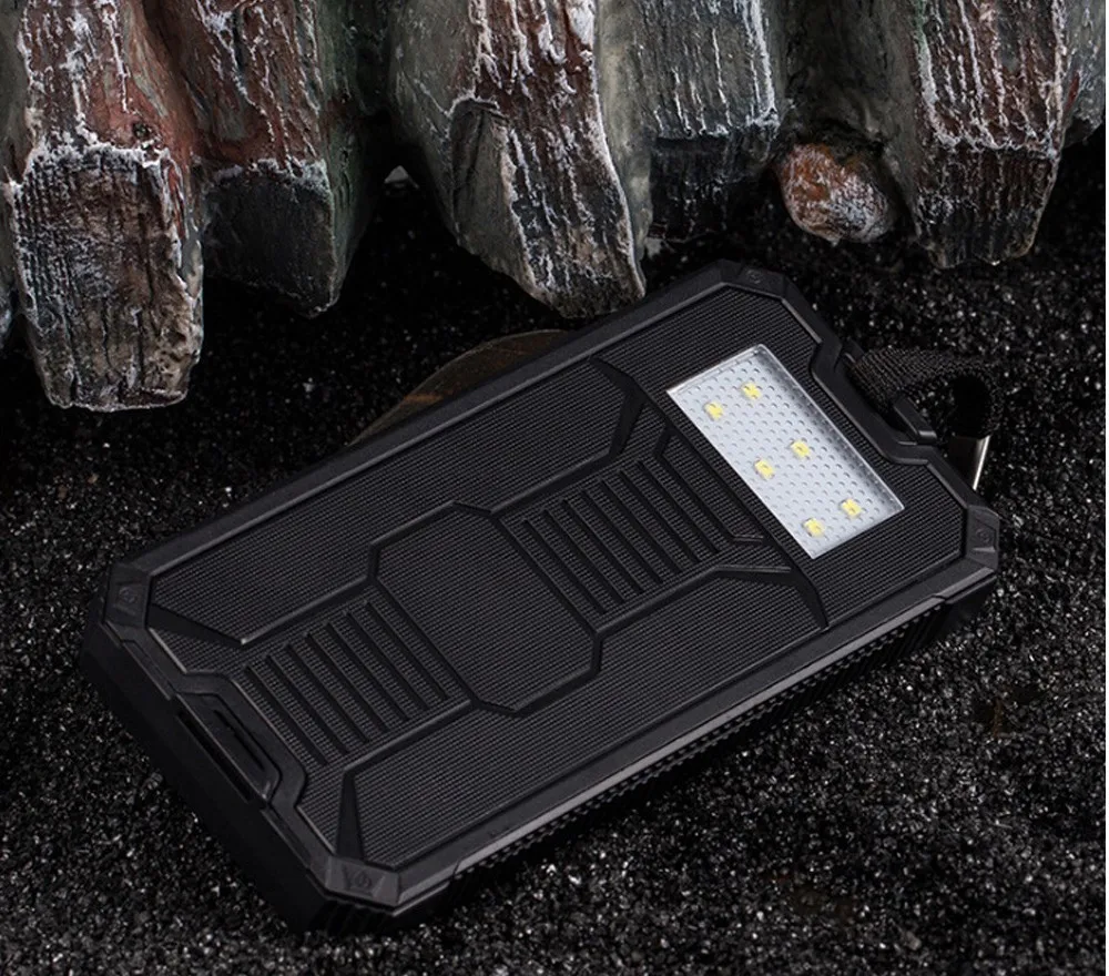 Внешний аккумулятор на солнечной батарее 20000 мАч зарядное устройство с двойным USB