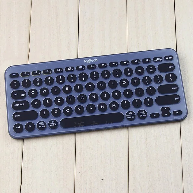 Для logitech K380 крышка клавиатуры силиконовая Водонепроницаемый настольный компьютер kyeboard защитная пленка - Цвет: Черный