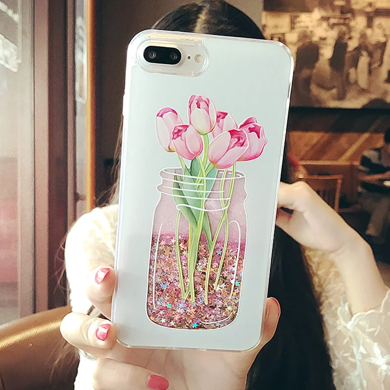 Liquid Glitter Case For iPhone X XR XS Max 8 7 Plus 5 5S SE 6 6s Perfume Quicksand Dynamic Cover |