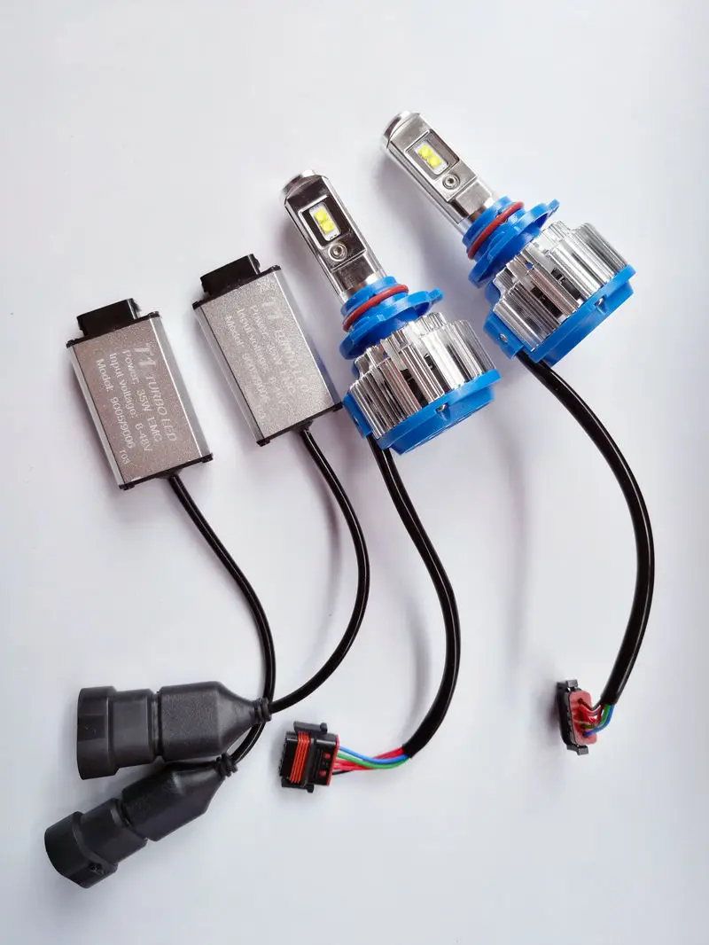 T1 turbo 9005 9006 H10 Erro Free H7 H8 H9 комплект преобразования автомобильных светодиодных фар