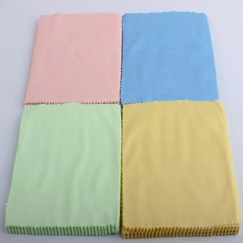 Новинка 10 шт. высокое качество цветная ткань для очистки линз микрофибра одежда
