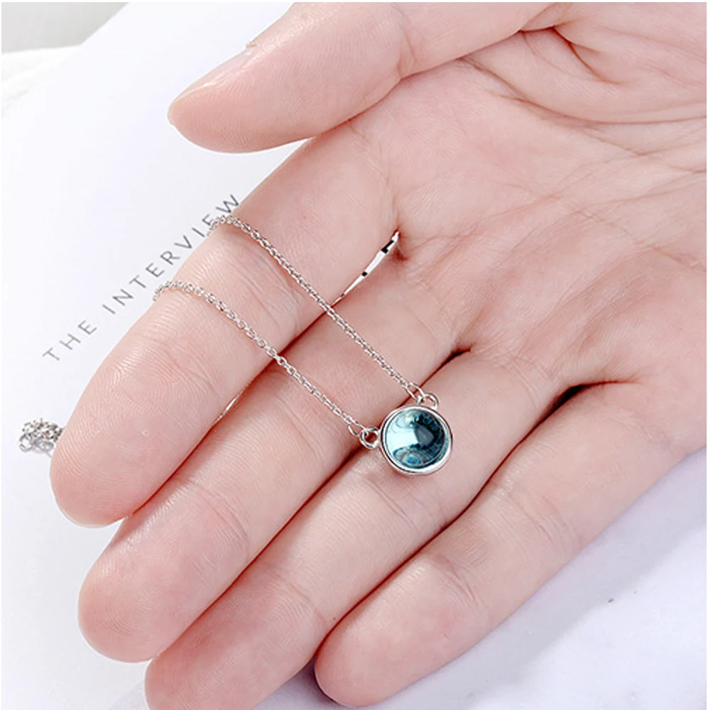 Женское Ожерелье цепочка Utimtree голубое ювелирное изделие высокого качества яркое