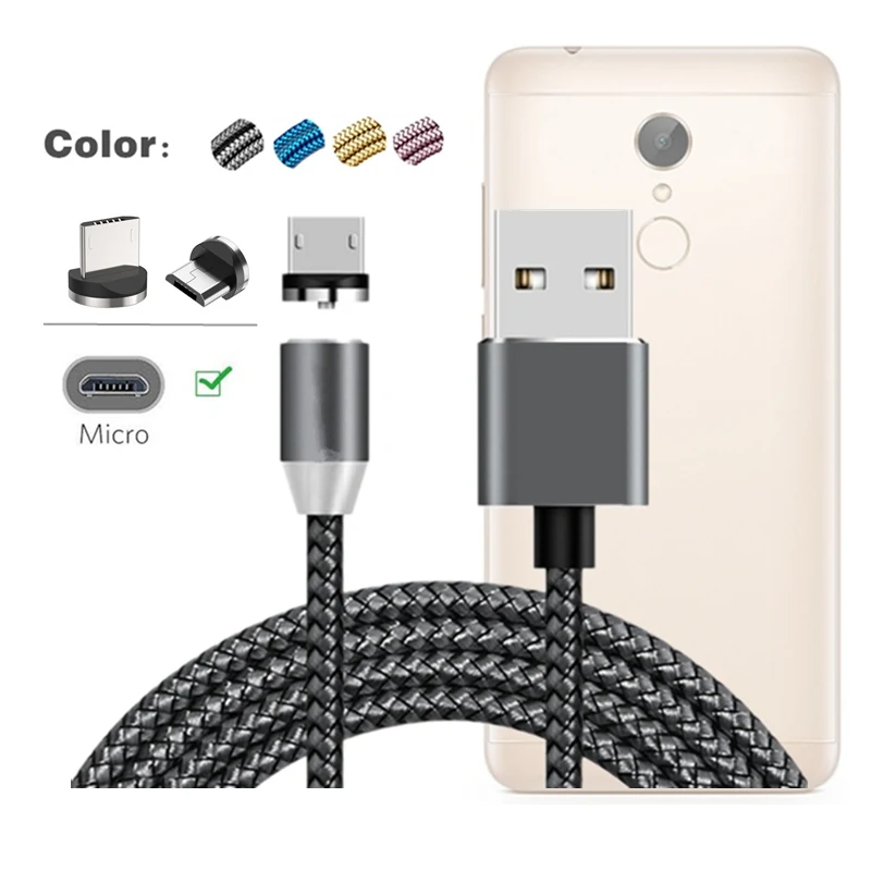 Магнитное зарядное устройство Micro USB кабель для samsung A10 A6 J4 S7 edge зарядный шнур для Xiaomi 7a Redmi 5 5a 6a 4a Plus Redmi 6 Note 5 4