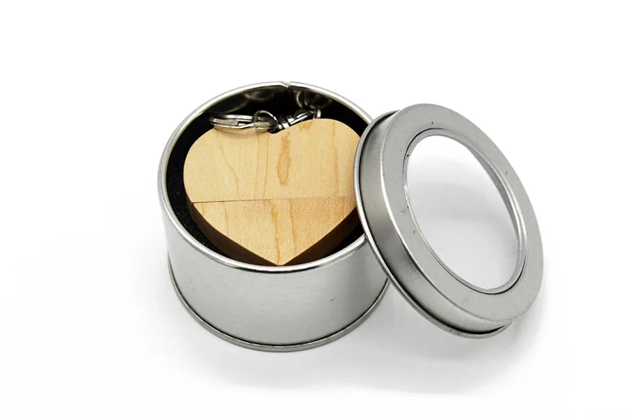 Король SARAS клена из орехового дерева в виде сердца+ коробка модель usb3.0 32 GB usb флэш-накопитель usb3.0 флеш-накопитель 4 ГБ 8 ГБ оперативной памяти, 16 Гб встроенной памяти, любовь, лучший подарок