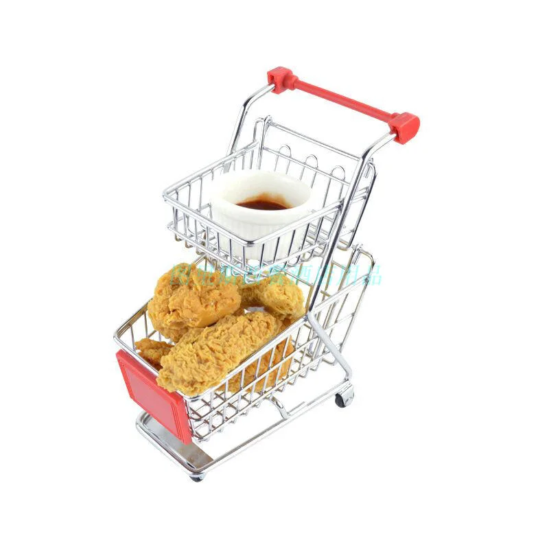 1 шт Цвет отправляется случайная жареная куриная корзина мини тележка