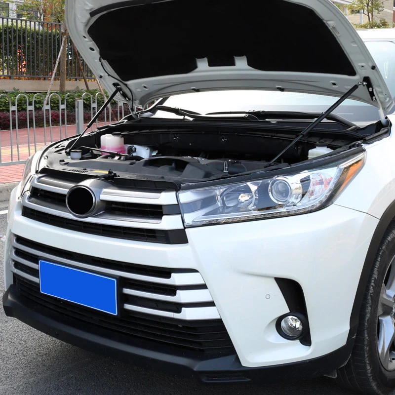 Для Toyota Highlander- нержавеющая черная крышка двигателя поддержка тяги гидравлическая опора капота палки газовые пружины