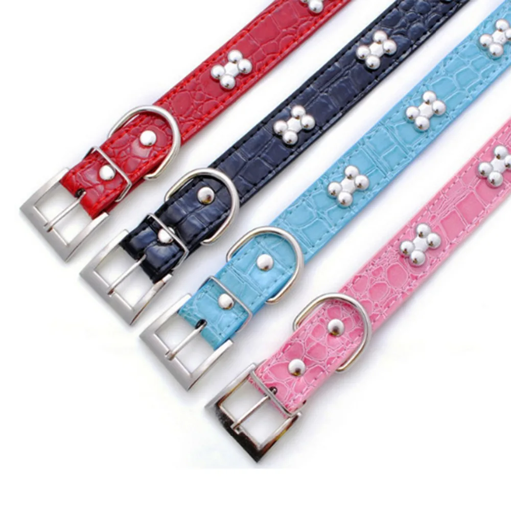 Ошейник для собак из искусственной кожи прочный мягкий персонализированный