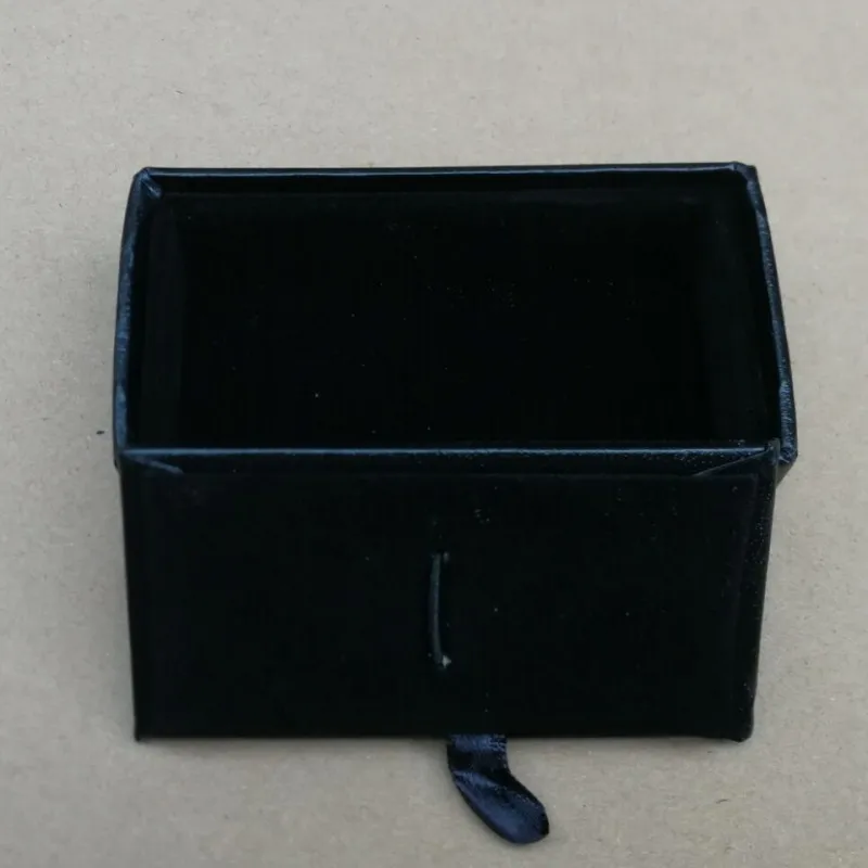

New Men Black Rectangle Faux Leather Single One Tie Clips Box 25pcs/lot 8.4x4.5x2.5cm Tie Bar Gift Boxes Accessories