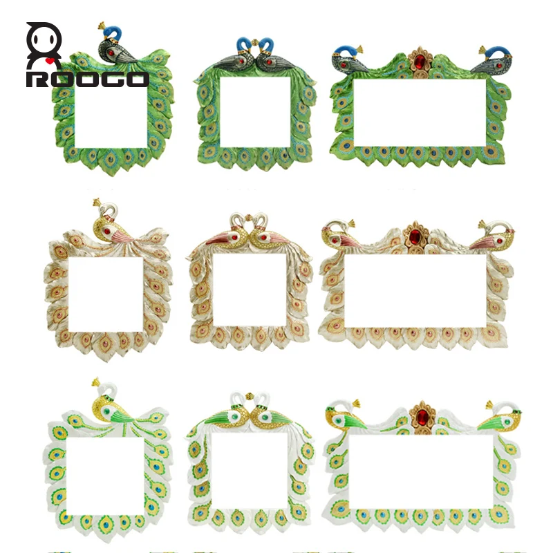 Roogo мультфильм полимерный переключатель наклейки Королевский Павлин наклейки на стену в форме животного крышка гнезда для украшения дома художественные изделия для стен