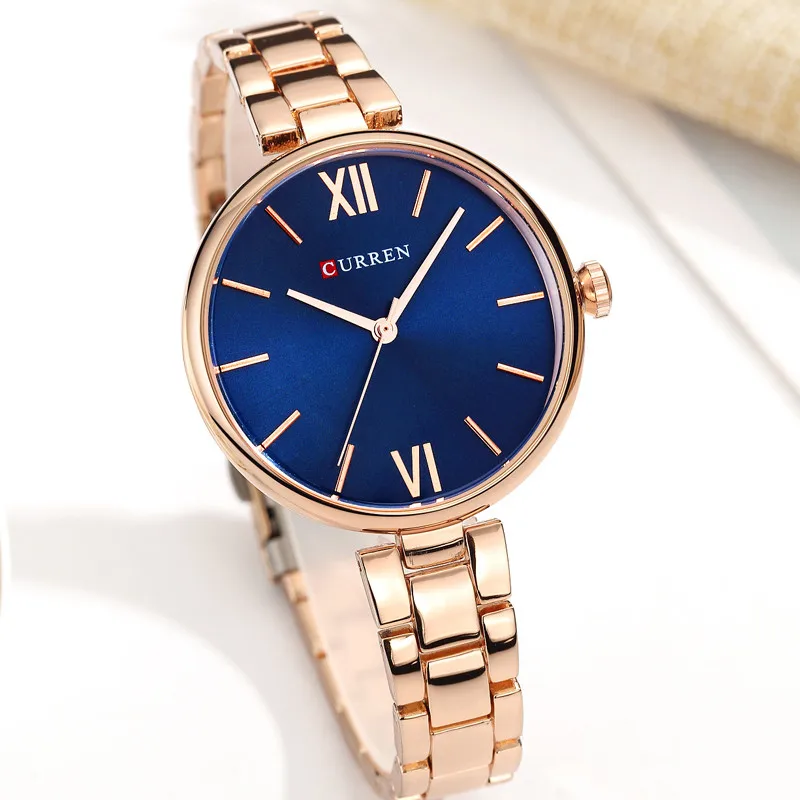 2018 Curren Womens Watches Top Brand Luxury Gold Bracelet Quartz Watch Ladies Dress Fashion Wristwatch Jewelry Relogio Feminino | Наручные