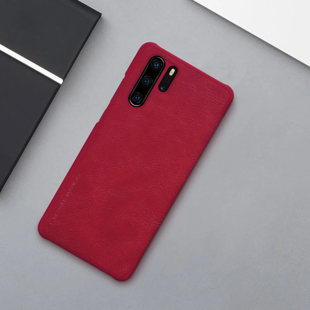 Чехол для Huawei P30 Pro Nillkin Qin кожаный чехол с откидной крышкой Роскошный телефона в