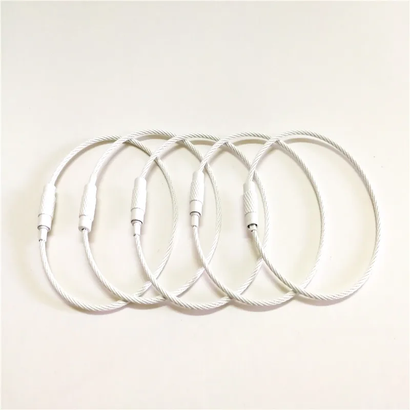White 5pcs Новинка! Брелок для ключей из нержавеющей стали, цветной брелок для ключей от машины, 5 шт./лот - Название цвета: White 5pcs