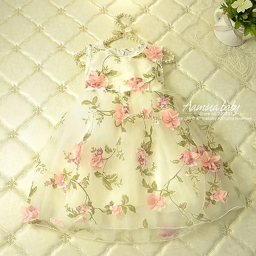 Flower print Платья для маленьких девочек с цветочным принтом и лепестками; летние платья-пачки принцессы для девочек; одежда для детей; вечерние платья; Одежда для девочек - Цвет: Flower print