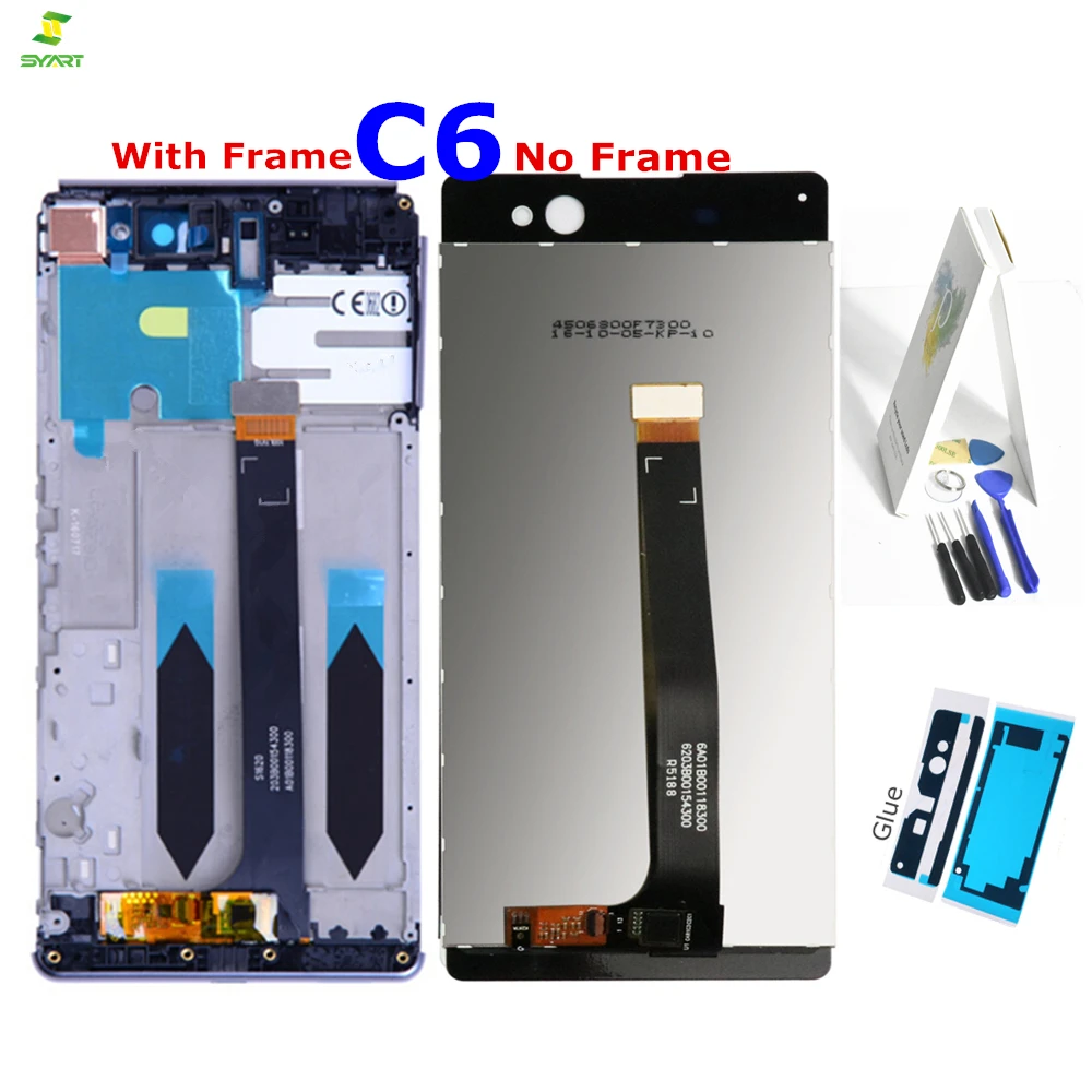 ЖК дисплей с рамкой IPS 6 0 дюйма для SONY Xperia C6 XA Ultra F3211 F3212 сенсорный экран дигитайзер