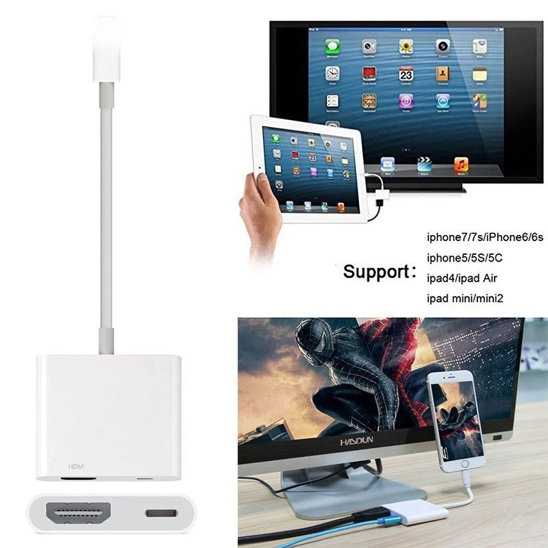 8 Pin интерфейс к цифровой AV HDMI адаптер Кабельный разъем USB до 1080 P 4 HD для iPhone X 8/7/6/iPad