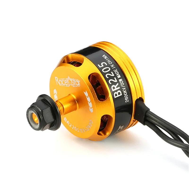 Бесплатная доставка Racerstar Racing Edition 2205 BR2205 2600KV 2 4S бесщеточный двигатель CW CCW желтый